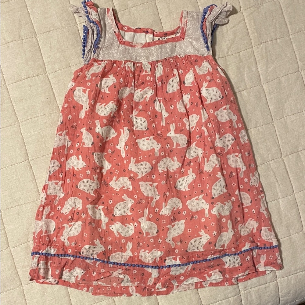 Boden Pink and White Dress with Floral Print